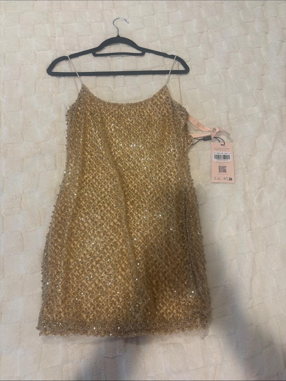 Oh Polly Gold Sequin Mini Dress